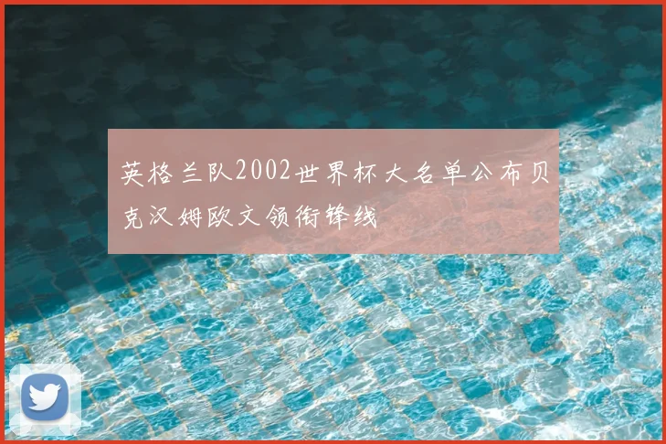 英格兰队2002世界杯大名单公布贝克汉姆欧文领衔锋线